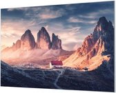 Wandpaneel Huis in de vallei  | 150 x 100  CM | Zwart frame | Akoestisch (50mm)