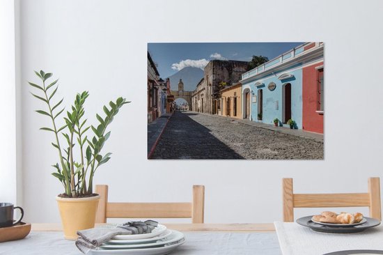 Les rues colorées de Guatemala City en Amérique Toile 90x60 cm - Tirage photo sur toile (Décoration murale salon / chambre)