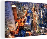 Nuit dans la ville d'Osaka au Japon Toile 90x60 cm - Tirage photo sur toile (Décoration murale salon / chambre)