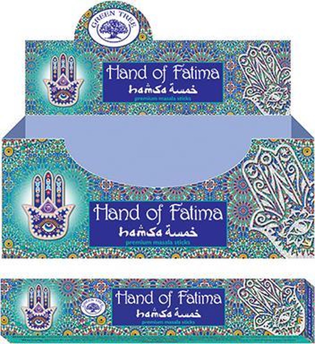 Hand of Fatima - Green Tree masala wierookstokjes