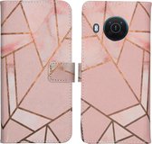 iMoshion Design Softcase Book Case Nokia X10 / X20 hoesje - Pink Graphic