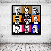 Pop Art Reservoir Dogs Canvas - 100 x 100 cm - Canvasprint - Op dennenhouten kader - Geprint Schilderij - Popart Wanddecoratie