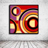 Modern Art N° 110 Canvas - 100 x 100 cm - Canvasprint - Op dennenhouten kader - Geprint Schilderij - Popart Wanddecoratie