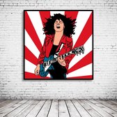 Marc Bolan T-Rex Pop Art Poster in lijst - 95 x 95 cm Fotopapier Mat 180 gr Framed - Popart Wanddecoratie