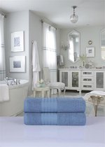 Luxe Handdoeken Set - Handdoek - Douchelaken - 70x140cm - 100% Zacht Katoen - Ice Blauw - 2 stuks