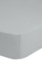 Zachte Katoenen Hoeslaken 180x220cm - Hoekhoogte 30cm - 100% Strijkvrij Katoen - Lichtgrijs