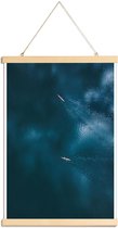 JUNIQE - Posterhanger Oceaan - luchtfotografie -20x30 /Blauw