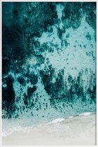 JUNIQE - Poster in kunststof lijst Beach Patterns -20x30 /Grijs &