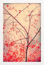 JUNIQE - Poster met houten lijst Red October -13x18 /Blauw & Bruin