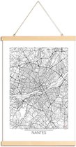 JUNIQE - Posterhanger Nantes - minimalistische stadskaart -40x60 /Wit