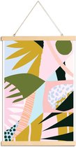 JUNIQE - Posterhanger Untitled -60x90 /Geel & Groen
