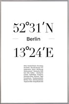JUNIQE - Poster met kunststof lijst Berlin Icons -13x18 /Wit & Zwart