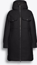 Beaumont Boucle Long Hooded Jacket Black