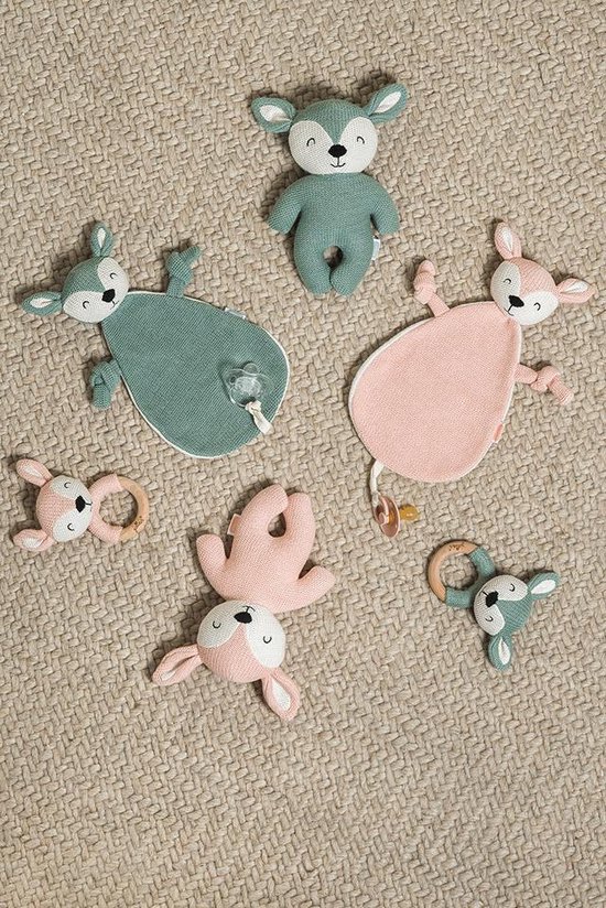 Jollein - Knuffeldoekje Deer (Ash Green) - Speenknuffel, Speendoekje Baby, Speendoek - Katoen van Jollein — afbeelding 5
