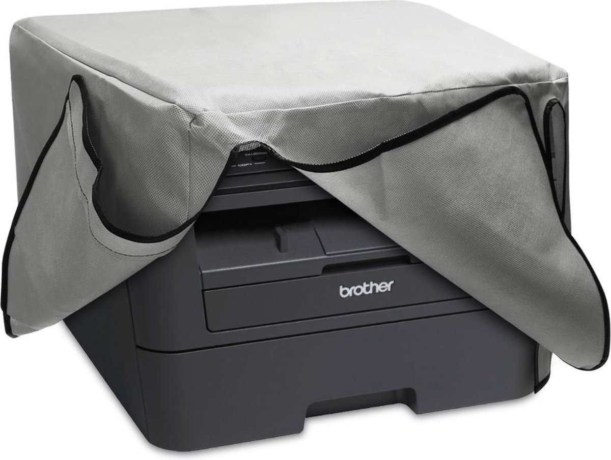 kwmobile hoes voor Brother DCP-L2530DW / L2550DN / MFC-L2710DN / L2750DW - Beschermhoes voor printer - Stofhoes in lichtgrijs