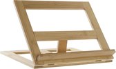 Kookboek/tablet standaard bamboe 34 x 26 cm - in hoogte verstelbaar - uitklapbaar