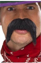 2x morceaux de grosses fausses moustaches mexicaines déguisées - moustaches collantes