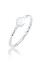 Elli Dames Ring Dames Stacking Ring Platelet Geo Basic Trend Blogger in 925 Sterling Zilver