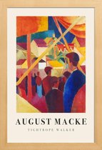 JUNIQE - Poster met houten lijst Macke - Tightrope Walker -13x18