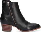 Notre-V 03-230 Enkellaarsjes - Enkelboots met rits - Dames - Zwart - Maat 41