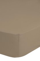 Zachte Jersey Hoeslaken 90x220cm - Hoekhoogte 30cm - 100% Katoen - Zand