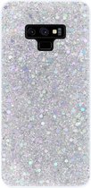 - ADEL Premium Siliconen Back Cover Softcase Hoesje Geschikt voor Samsung Galaxy Note 9 - Bling Bling Glitter Zilver