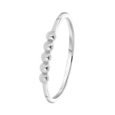 Lucardi - Dames Ring bal - Ring - Cadeau - Echt Zilver - Zilverkleurig