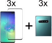 Beschermglas Samsung S10 Plus screenprotector Full 3 stuks - Samsung Galaxy S10 Plus screen protector camera lens - 3 stuks - Samsung Galaxy S10 Plus screenprotector glas