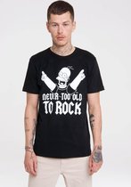 Logoshirt - T-shirt Unisex - The Simpsons - Never Too Old To Rock - Medium