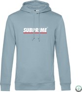 Subprime - Heren Hoodies Hoodie Stripe Sky Blue - Blauw - Maat S