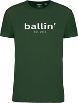 Ballin Est. 2013 - Heren Tee SS Regular Fit Shirt - Groen - Maat S