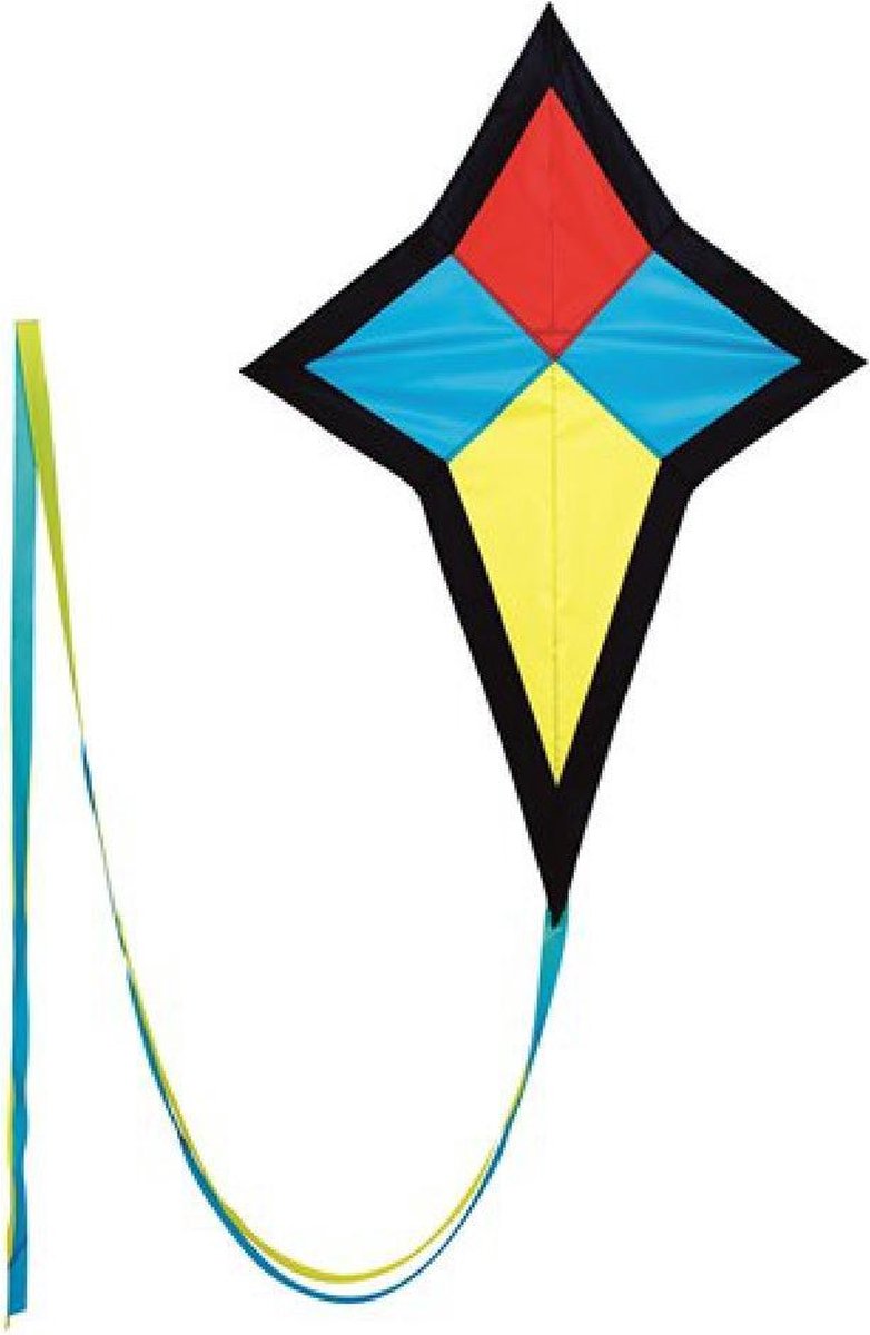 Wolkensturmer Wolkenstürmer Vlieger Star 100 Cm Polyester Geel blauw 4-delig