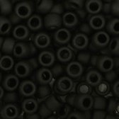 Toho Beads Glaskralen - Rond - 3 mm - 8/0 1mm Rijggat - Zwart