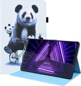 Voor Lenovo Tab M10 HD Gen 2 TB-X306F Dier Patroon Horizontale Flip Leather Case met Houder & Kaartsleuven & Fotolijst (Fietsen Panda)