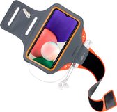 Mobiparts Comfort Fit Sport Armband Samsung Galaxy A22 5G (2021) Neon Oranje