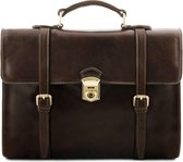 Viareggio - Exclusieve leren laptoptas met 3 compartimenten (TL141558)