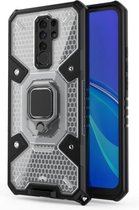 Voor Geschikt voor Xiaomi Redmi 9 Space PC + TPU-ringhouder beschermhoes (wit)