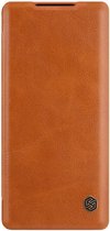 Samsung Galaxy A72 Hoesje - Qin Leather Case - Flip Cover - Bruin