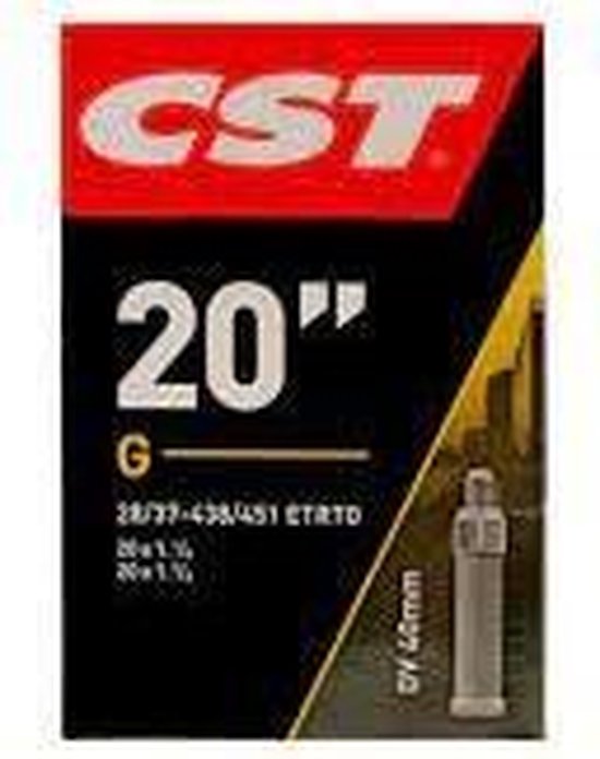 CST Binnenband 20x1 3/8 - ETRTO 28/37-438/451 - Dunlop ventiel 40mm - Geschikt voor 20-inch wielen van CST — afbeelding 2
