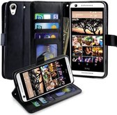 HTC Desire 626 Hoesje Wallet Case Zwart