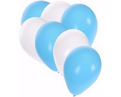 Shoppartners - Oktoberfest kleuren ballonnen 30x stuks blauw/wit