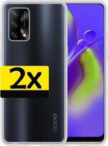 Oppo A74 4G Hoesje Transparant Siliconen Case - Oppo A74 4G Case Hoesje - Oppo A74 4G Hoes Cover - Transparant - 2 Stuks