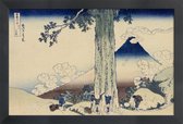 JUNIQE - Poster met houten lijst Hokusai - Mishima Pass in Kai