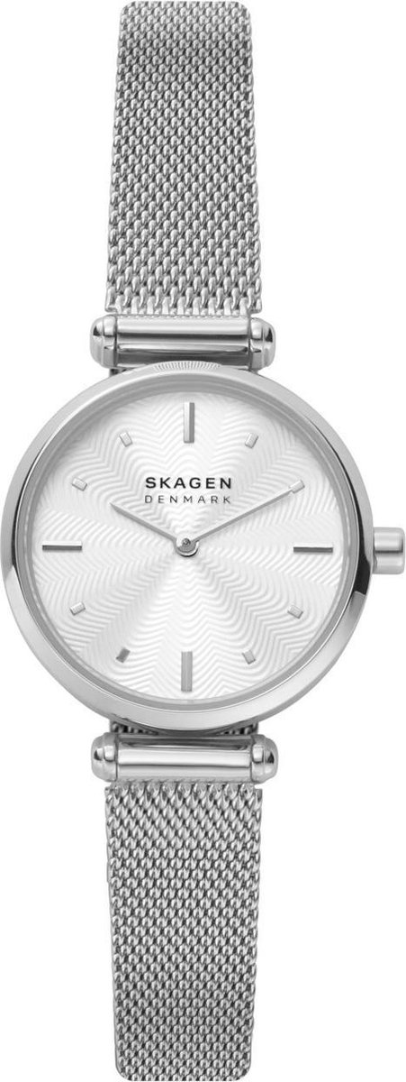 Skagen Amberline Horloge - Skagen Dameshorloge - Zilver - diameter 28 mm - roestvrij staal