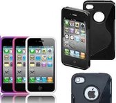 iPhone 4 4s Hoesje Siliconen S-Line Wit