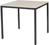 Bureautafel - Domino Basic 80x80 Eiken - zwart frame