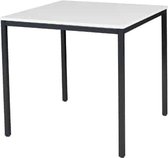 Bureautafel - Domino Basic 80x80 wit - zwart frame