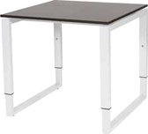 Verstelbaar Bureau - Domino Plus 80x80 logan - wit frame