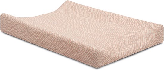 Product: Jollein Aankleedkussenhoes Snake Jersey 50x70cm - Pale Pink, van het merk Jollein
