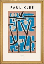 JUNIQE - Poster in houten lijst Klee - Untitled -20x30 /Blauw & Bruin